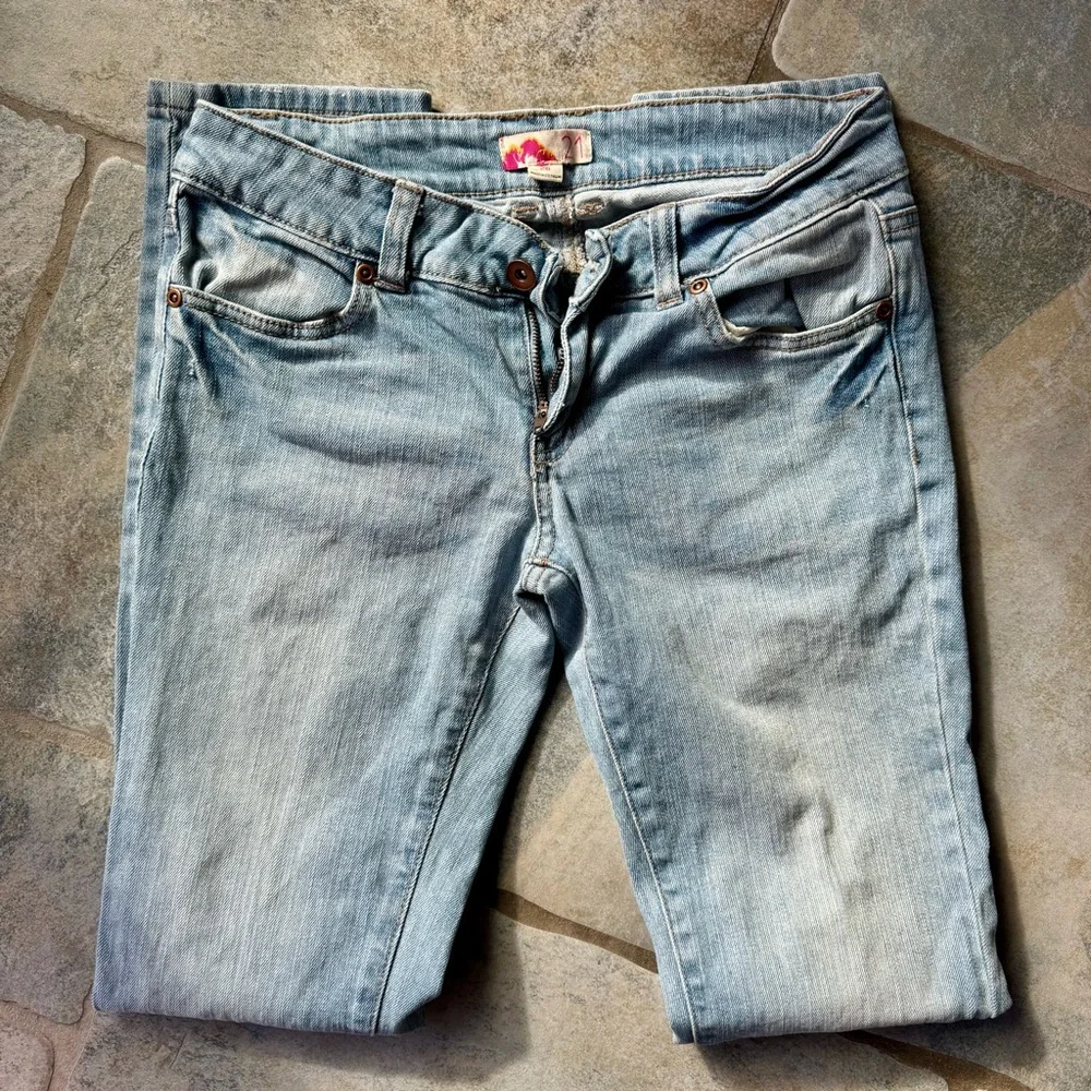Forever 21 Y2K 2000s Vintage Light Blue Skinny Jeans‎ Size 3/26